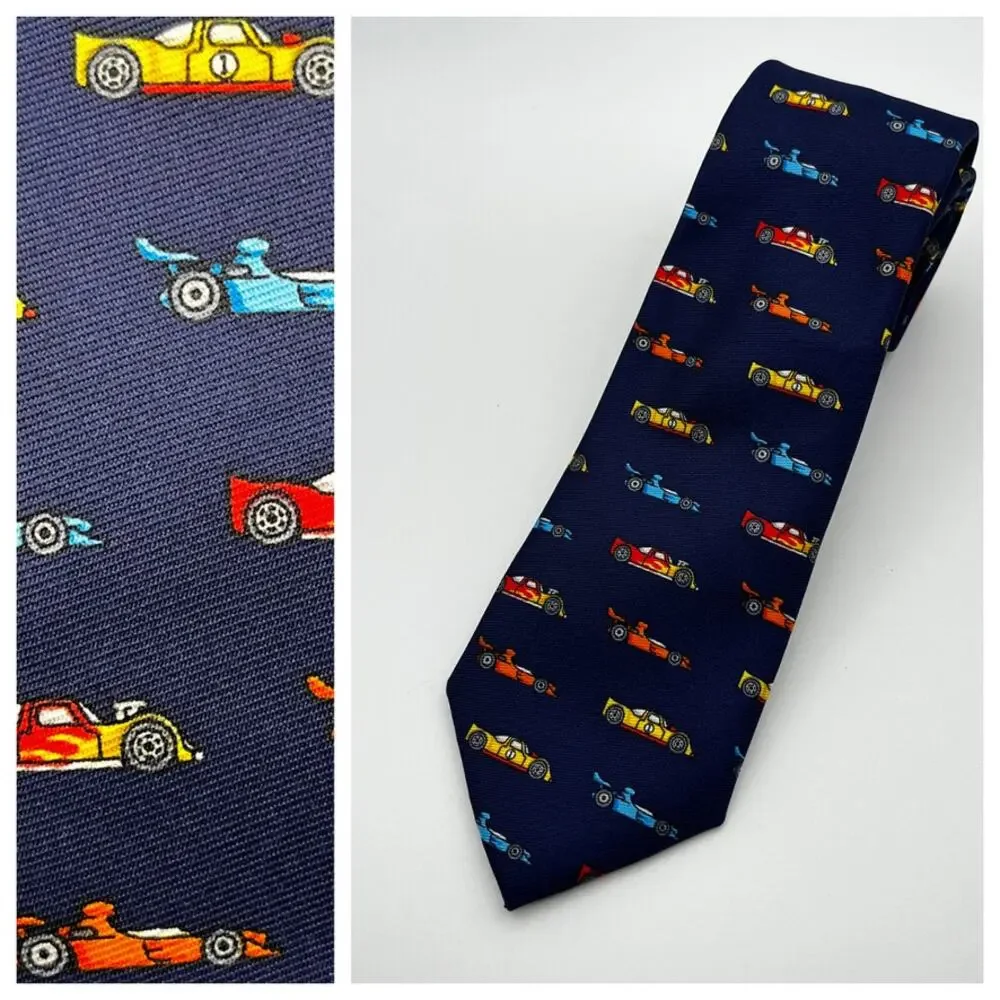 Wembley Boys Dark Blue Racecar Tie